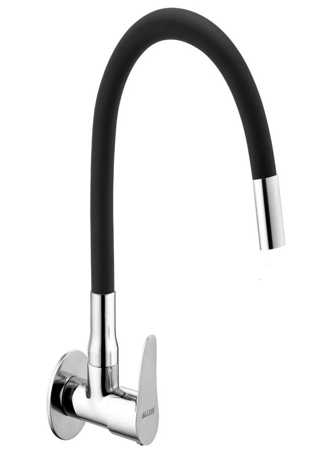 ALTON LRK9666 Brass, Sink Cock with Flexible Swivel Spout, Black & Chrome Finish (Single Flow) - Image 1